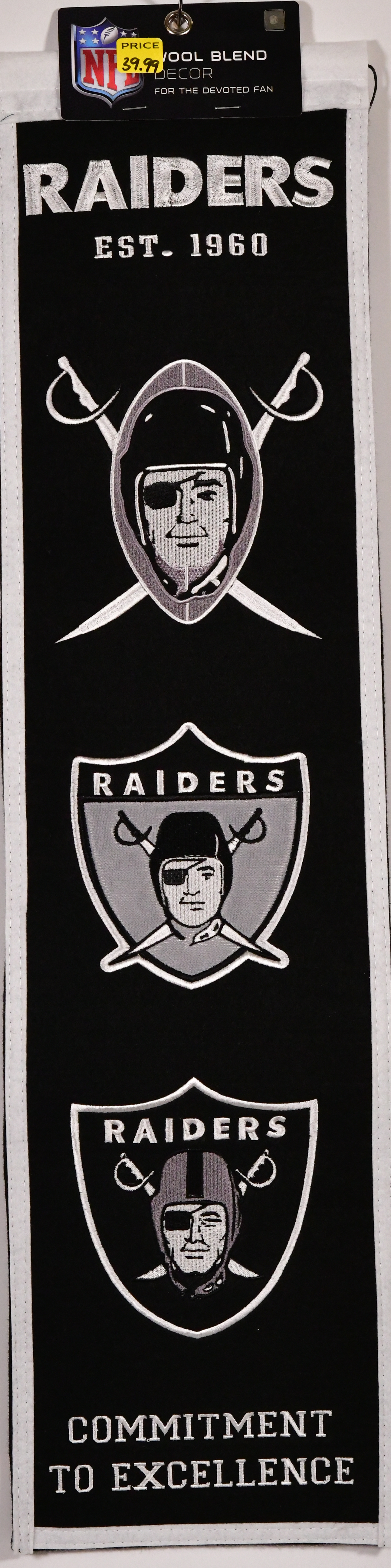 Officially Licensed NFL 23 Felt Wall Banner - Las Vegas Raiders