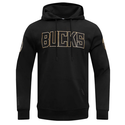 NBA MILWAUKEE BUCKS BLACK & GOLD DK PO HOODIE