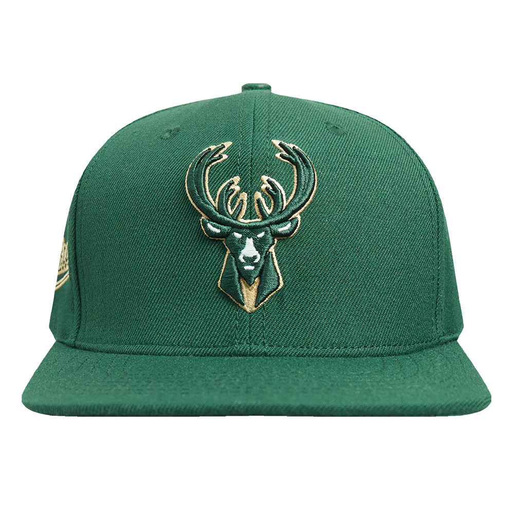 NBA MILWAUKEE BUCKS SCRIPT TAIL WOOL SNAPBACK