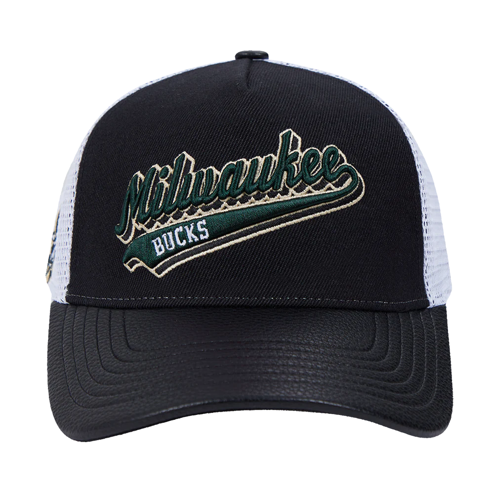 NBA MILWAUKEE BUCKS SCRIPT TAIL TRUCKER HAT