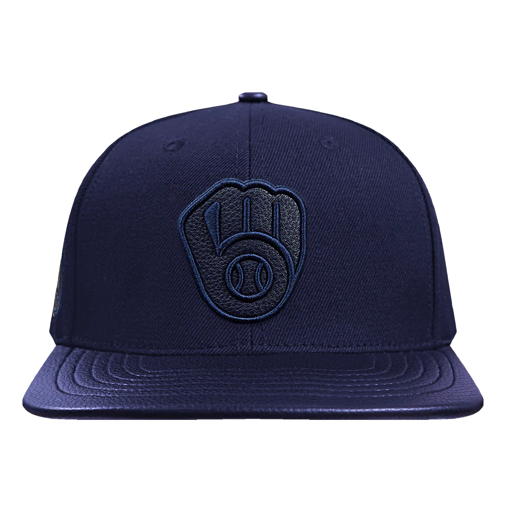 MLB MILWAUKEE BREWERS TRIPLE TONAL PRIMARY LOGO STRAPBACK HAT