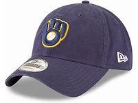 Navy Blue NewEra Adjustable Milwaukee Brewers Hat
