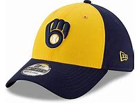 Milwaukee Brewers Hat Yellow front with Logo